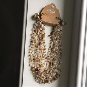 RAIN FASHION COLLECTION WHITE/GOLD NECKLACE